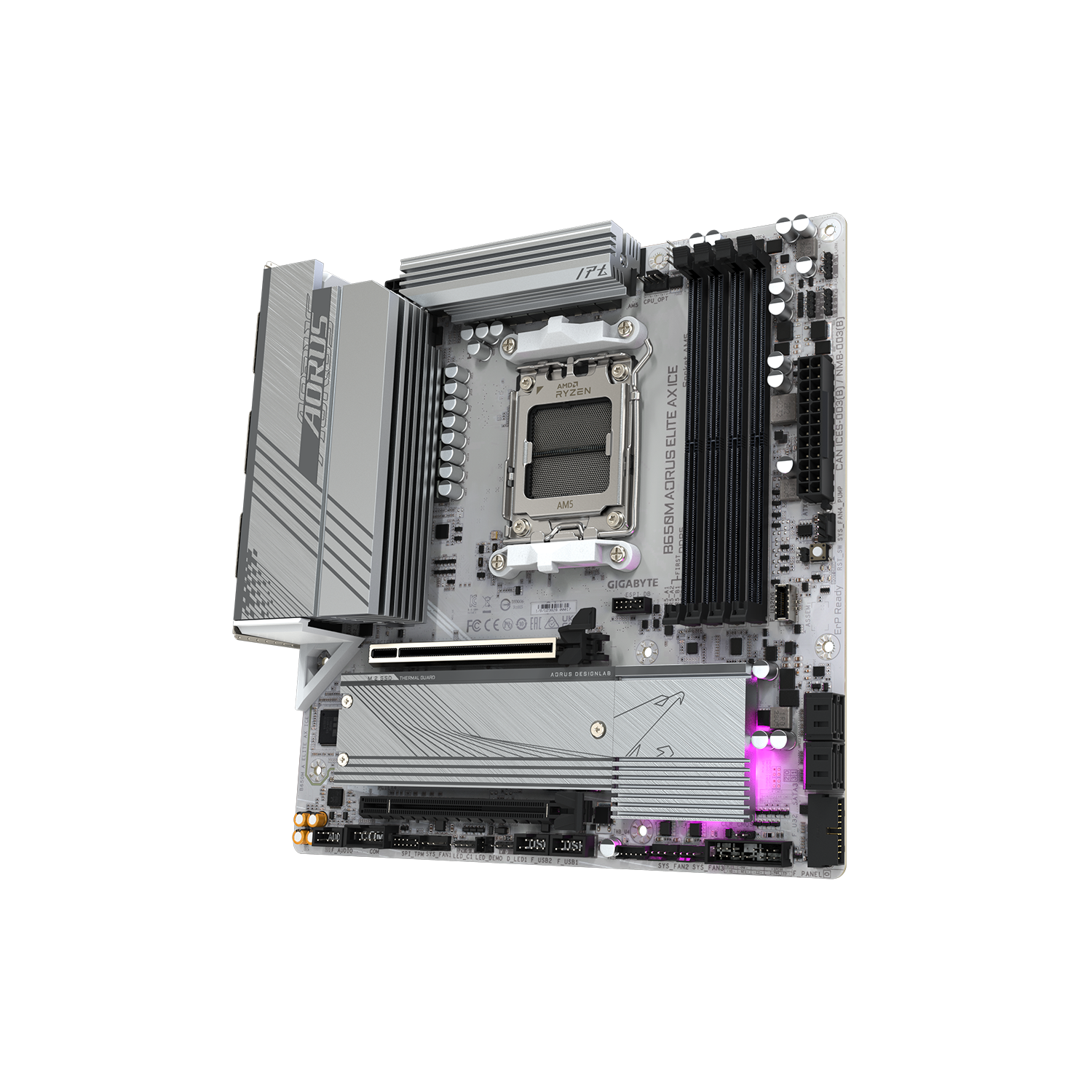 B650M AORUS ELITE AX ICE マザー　AM5マイクロATX Gigabyte B650M AORUS ELITE AX ICE AMD AM5 DDR5 Micro ATX Wi-Fi